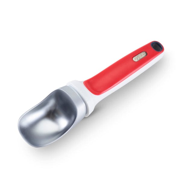 ZYLISS Ice Cream Scoop - Weighted Metal Scooper, Red