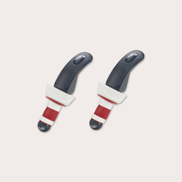 Zyliss Easy Seal Bottle Stoppers Red and Gray (Set of 2)