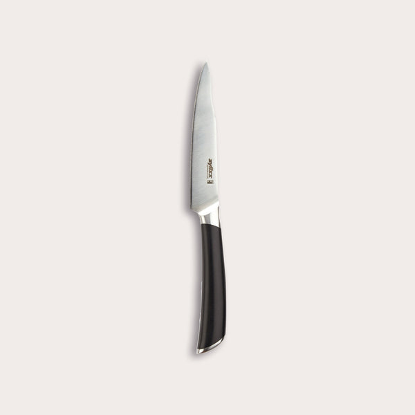 The Zyliss Comfort Pro Paring Knife 11cm / 4½ features an ice-hardened blade and a black ergonomic handle, displayed against a plain light background. 