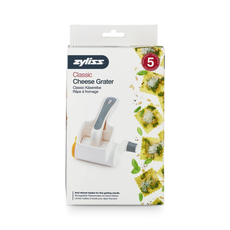 Zyliss Classic Rotary Handheld Cheese Grater, White
