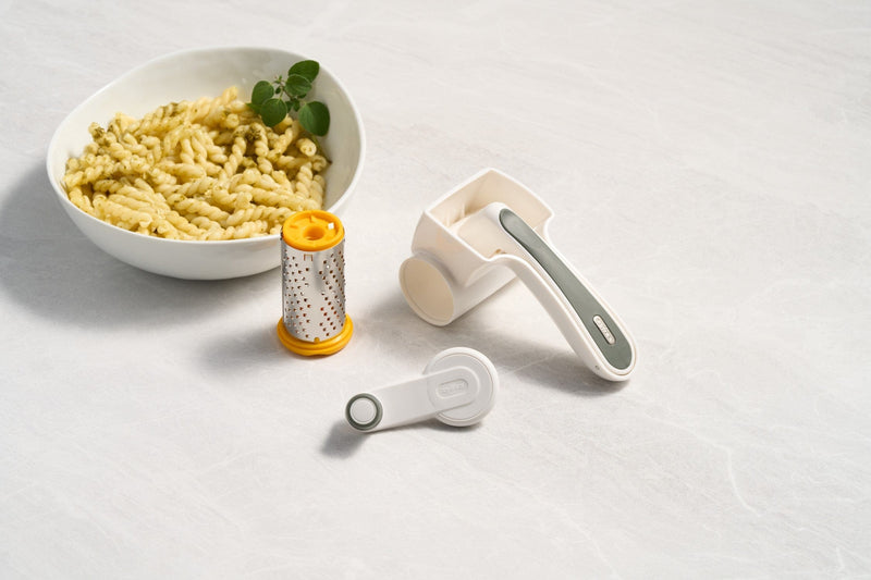 Zyliss Classic Rotary Handheld Cheese Grater, White